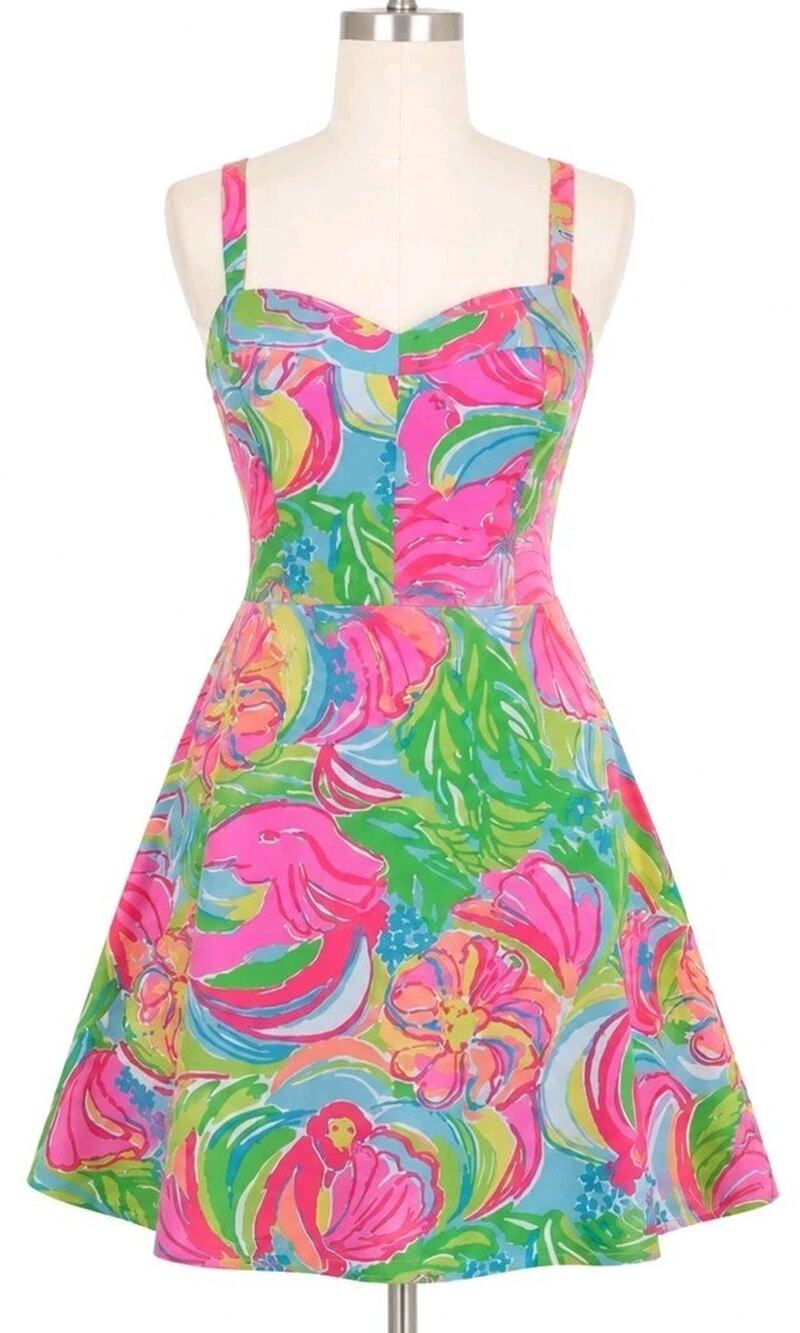 Lilly Pulitzer Willow So A Peeling Mini Sun Dress Womens 0 Swing Flare $178